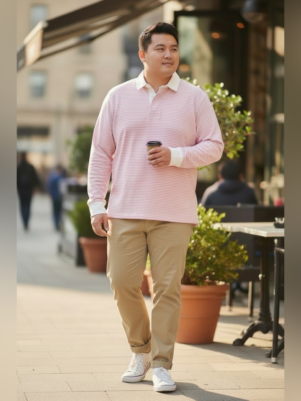 Canali Striped Polo Shirt. Luxury Italian
